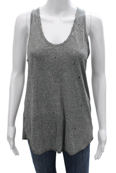 RtA Womens Gray Cotton Scoop Neck Sleeveless Basic Tank Size XS