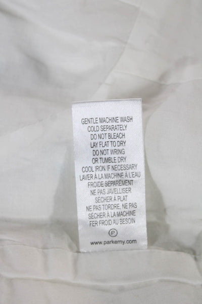 Parker Women Cropped Tank White Floral Sweetheart Size S