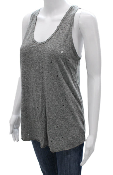 RtA Womens Gray Cotton Scoop Neck Sleeveless Basic Tank Size XS