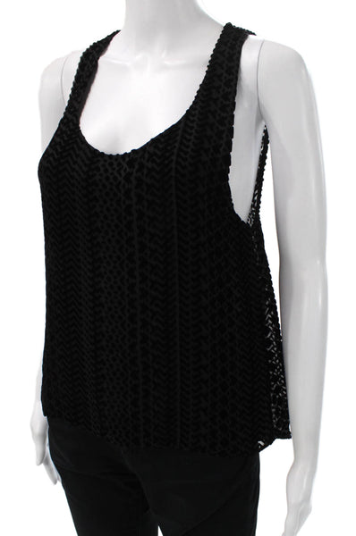 Rory Beca Womens Sleeveless Basic Blouse Purple Rayon Round Neck Size XS