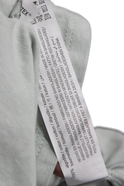 Zara Women Maxi Dress Green V-Neck Sleeveless Cotton Drawstring Size L