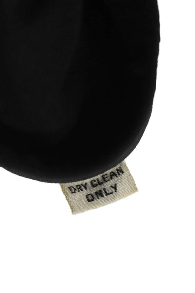 Adolfo Women Pleated Rayon Skirt Black Zip Size S