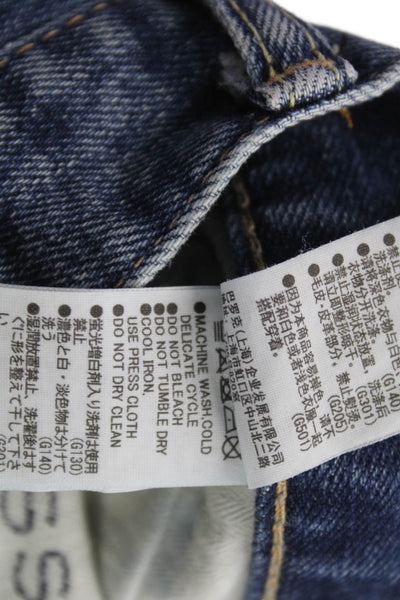 Moussy Womens Tapered Jeans Blue Mid Rise Button Fly Size 27