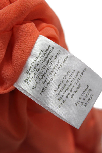 Heartloom Women Sleeveless Tank Square Neck Orange Polyester Size L