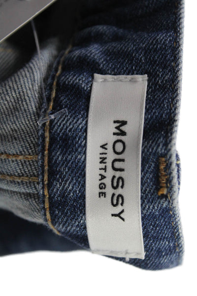 Moussy Womens Tapered Jeans Blue Mid Rise Button Fly Size 27