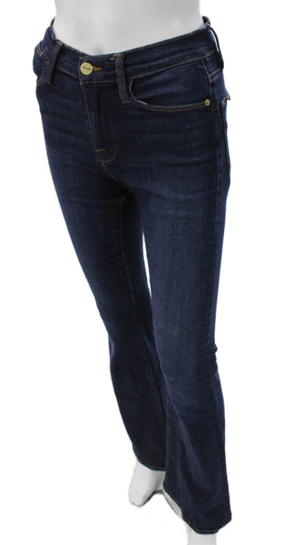 Frame Women Bootcut Jeans Blue Mid Rise Cotton Blend Size 26