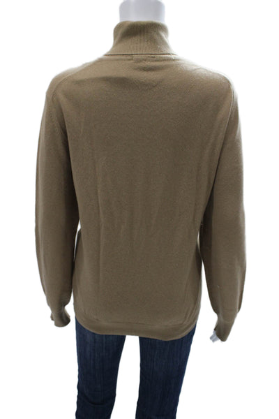 Malo Womens Cashmere Pullover Turtleneck Sweater Beige Size S