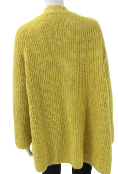 Zara Women Cardigan Skirt Black V-Neck Zip Cotton Long Sleeve Size S
