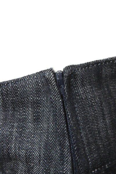 DROMe Womens Wrap Skirt Blue Cotton Tie Knee Length Size S