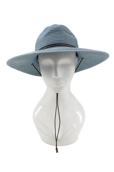 Wallaroo Hat Company Womens Straw Tie Sun Hag Blue Size OS