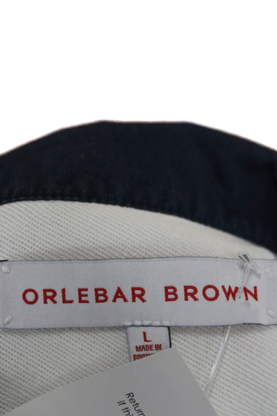 Orlebar Brown Womens Collared Cotton Polo Shirt Short Sleeve White Size L