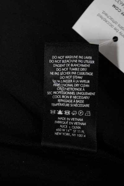 Alice + Olivia Womens Dress Pants Black Polyester Pull On Size 4