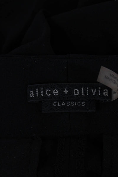 Alice + Olivia Womens Dress Pants Black Polyester Pull On Size 4