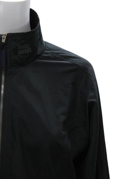 Moving Comfort Womens Windbreaker Black Zip Long Sleeve Polyester Size S