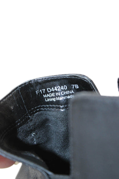 Cole Haan Women's Block Heel Leather Ankle Boots Black Size 7