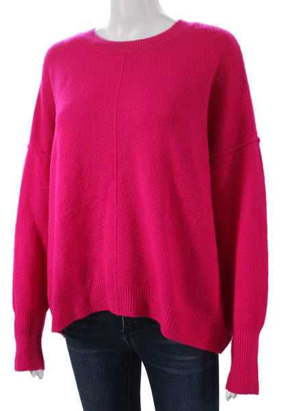 Vince Camuto Women Pullover Sweater Pink Crew Neck Long Sleeve Size L