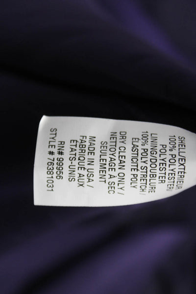 Shoshanna Women Wrap Dress Purple Mid-Calf Polyester Round Neck Size 8