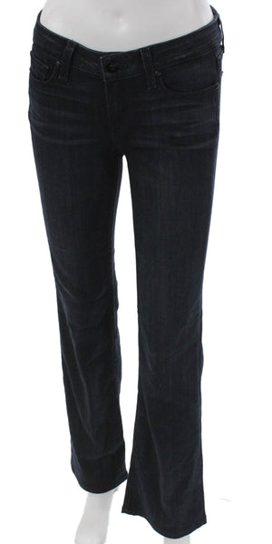 Paige Black Label Women Bootcut Jeans Blue Low Rise Rayon Size 26