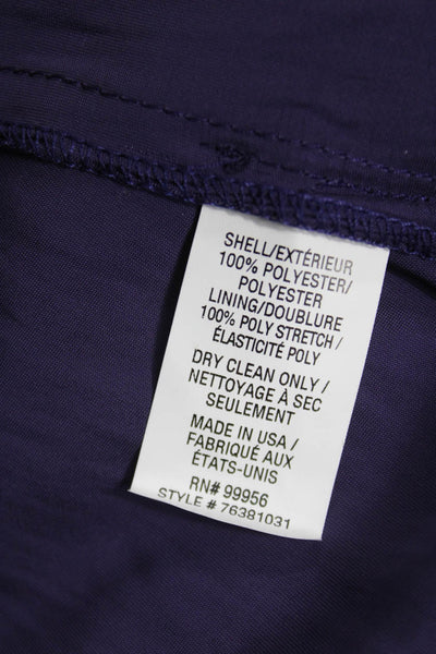 Shoshanna Women Wrap Dress Purple Mid-Calf Short Sleeve Round Neck Size 4