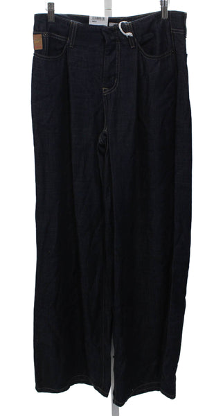 Mac Jeans Womens Wide-Leg Blue Viscose Jeans Size 32