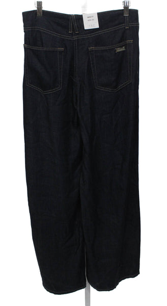 Mac Jeans Womens Wide-Leg Blue Viscose Jeans Size 32