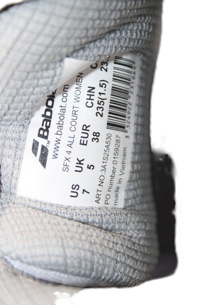 Babolat Womens Lace Up Low Top Running Sneakers White Size 7