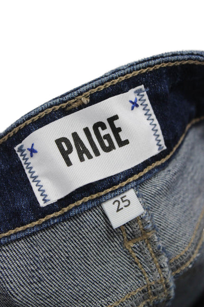 Paige Womens Ankle Jeans Mid Rise Blue Size 25