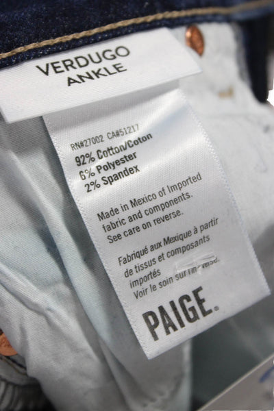 Paige Womens Ankle Jeans Mid Rise Blue Size 25