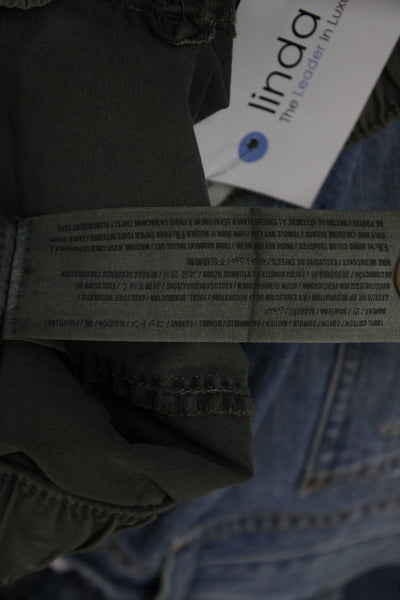 Abercrombie & Fitch Womens Cargo Pants Green Cotton Drawstring Size S