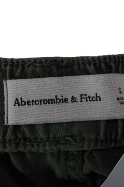 Abercrombie & Fitch Womens Cargo Pants Green Cotton Drawstring Size S