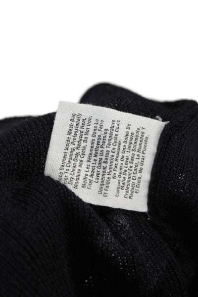 DKNY Women Turtleneck Pullover Black Wool Long Sleeve Size PP