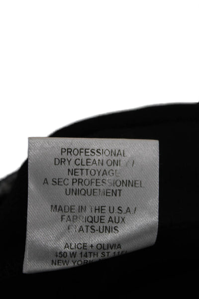 Alice + Olivia Women Dress Pants Black Viscose Zip Size 4