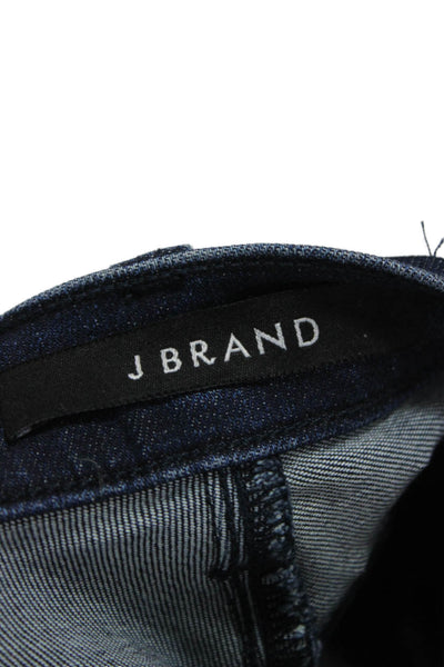 J Brand Women Skinny Jeans Blue Viscose Mid Rise Button Fly Size 28