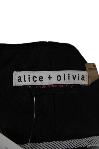 Alice + Olivia Women Dress Pants Black Viscose Zip Size 4