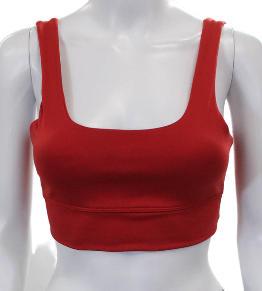 Varley Womens Casual Athletic Sports Bra Red Size S