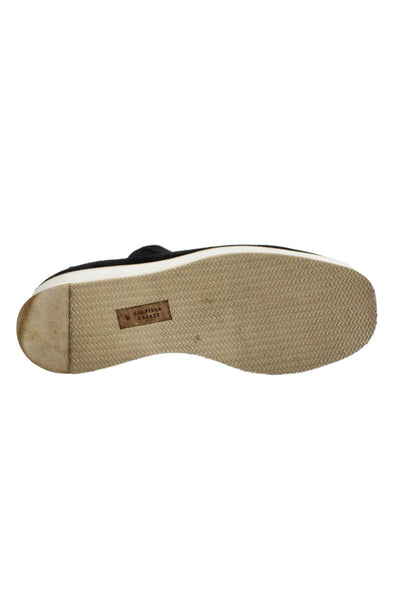 Gabriela Hearst Womens Slip On Shearling Lined Suede Sneakers Black White 39