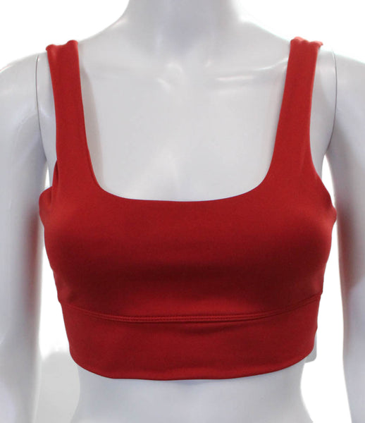 Varley Womens Casual Athletic Sports Bra Red Size S