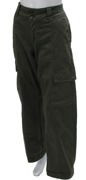 Sanctuary Womens Cargo Pants Green Cotton Zip Inseam 32 Size 28