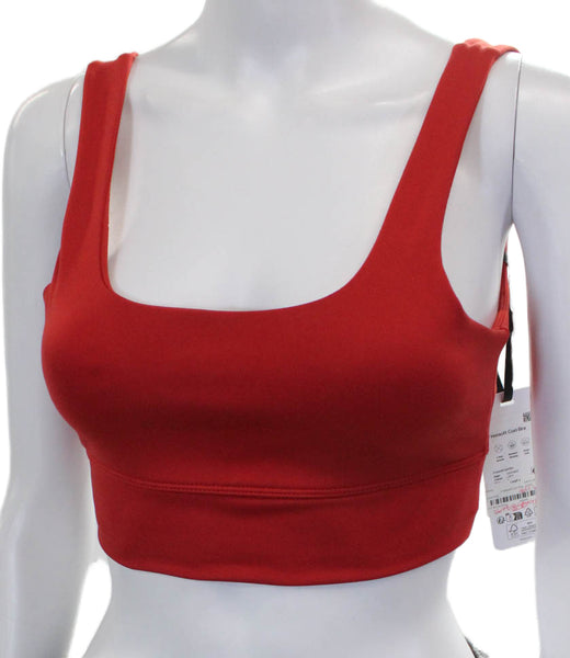 Varley Womens Casual Athletic Sports Bra Red Size S