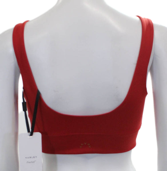 Varley Womens Casual Athletic Sports Bra Red Size S