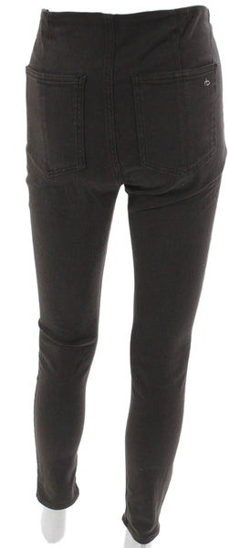 Rag & Bone Womens Ankle Pants Brown Cotton High Rise Petite Size S