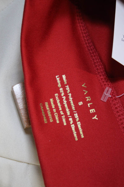 Varley Womens Casual Athletic Sports Bra Red Size S