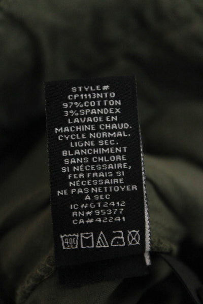 Sanctuary Womens Cargo Pants Green Cotton Zip Inseam 32 Size 28