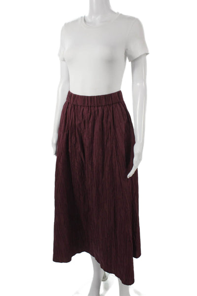 Marie Oliver Women A-Line Skirt Red Long Cotton Size 2XS