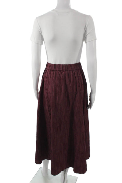 Marie Oliver Women A-Line Skirt Red Long Cotton Size 2XS