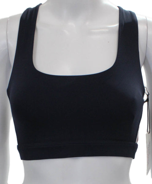 Splits 59 Womens Racerback Paneled Detail Sports Bra Blue Size XS