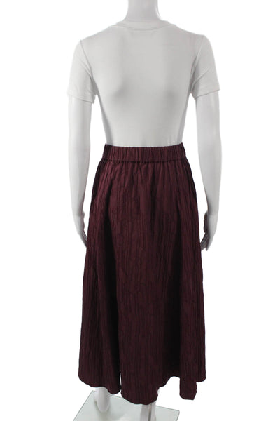 Marie Oliver Women Red Maxi Skirt Long Cotton Solid Size L