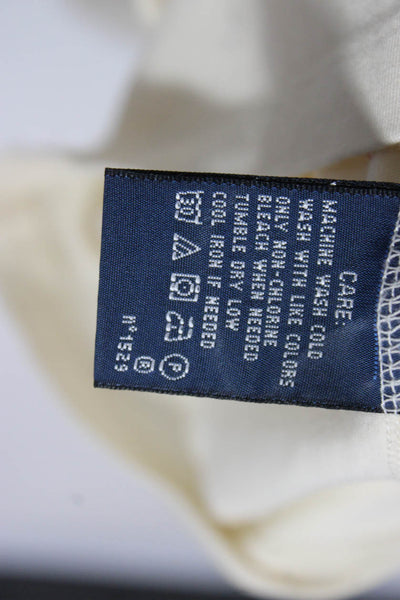 Ralph Lauren Women Pima Cotton Turtleneck Long Sleeve Tee Ivory Size S