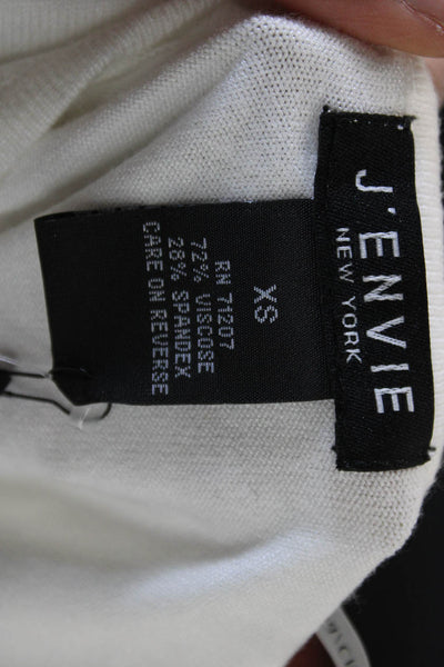 J Envie Womens Basic Sleeveless Viscose Tank White Round Neck Size XS