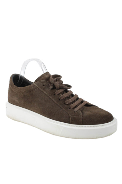 Marechiaro 1962 Mens Lace Up Round Toe Suede Sneakers Brown White Size 43.5